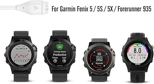 Miniatura 8 de MoKo Cargador compatible con Garmin Fenix 7/7S/7X/6/6S/6X Pro/5/5S/5X Plus/Vivoactive 3/4/4S/Forerunner 45/245/745/945/Venu 2S/2 Plus/Instinct/EPIX