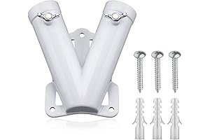 Double Flag Pole Holder: Aluminum Alloy Wall Mount Bracket for Outdoor Holidays