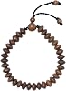 TheTasbih® Exotic Johar Wood 33-bead Saucer-shape 9x6mm Adjustable Prayer Bead Bracelet