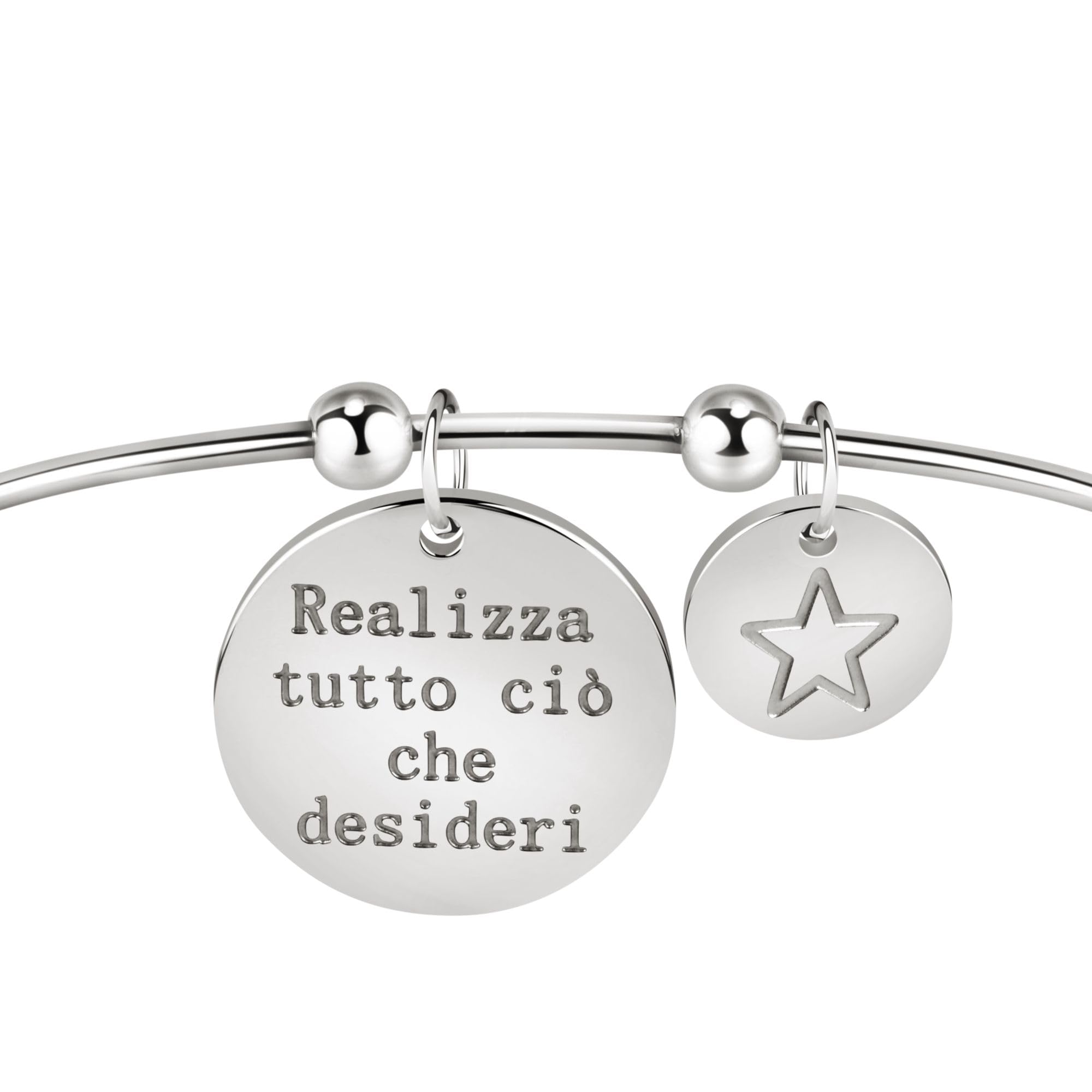 Bluespirit Bracciale da donna, Collezione GOOD VIBES, in Acciaio,Idee regalo - P.31R505000800, Pensiero per Amica, Fidanzata, Moglie, Realizza i tuoi desideri