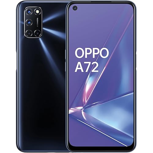 OPPO A72 Single-SIM 128GB (GSM Only | No CDMA) Factory Unlocked 4G/LTE Smartphone (Twilight Black) - International Version