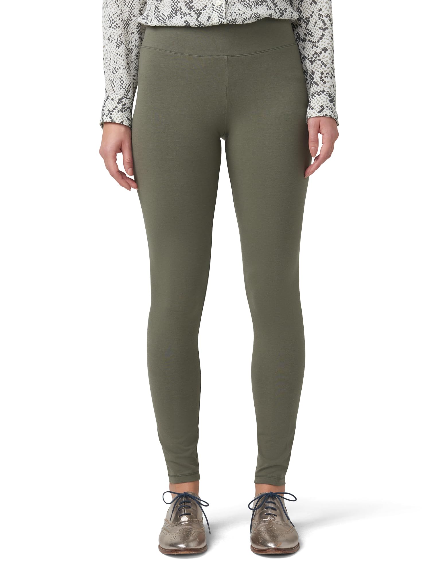 HUE Women's Cotton Ultra Legging, Wide Waistband, Bungee Cord, Model U12665, S
