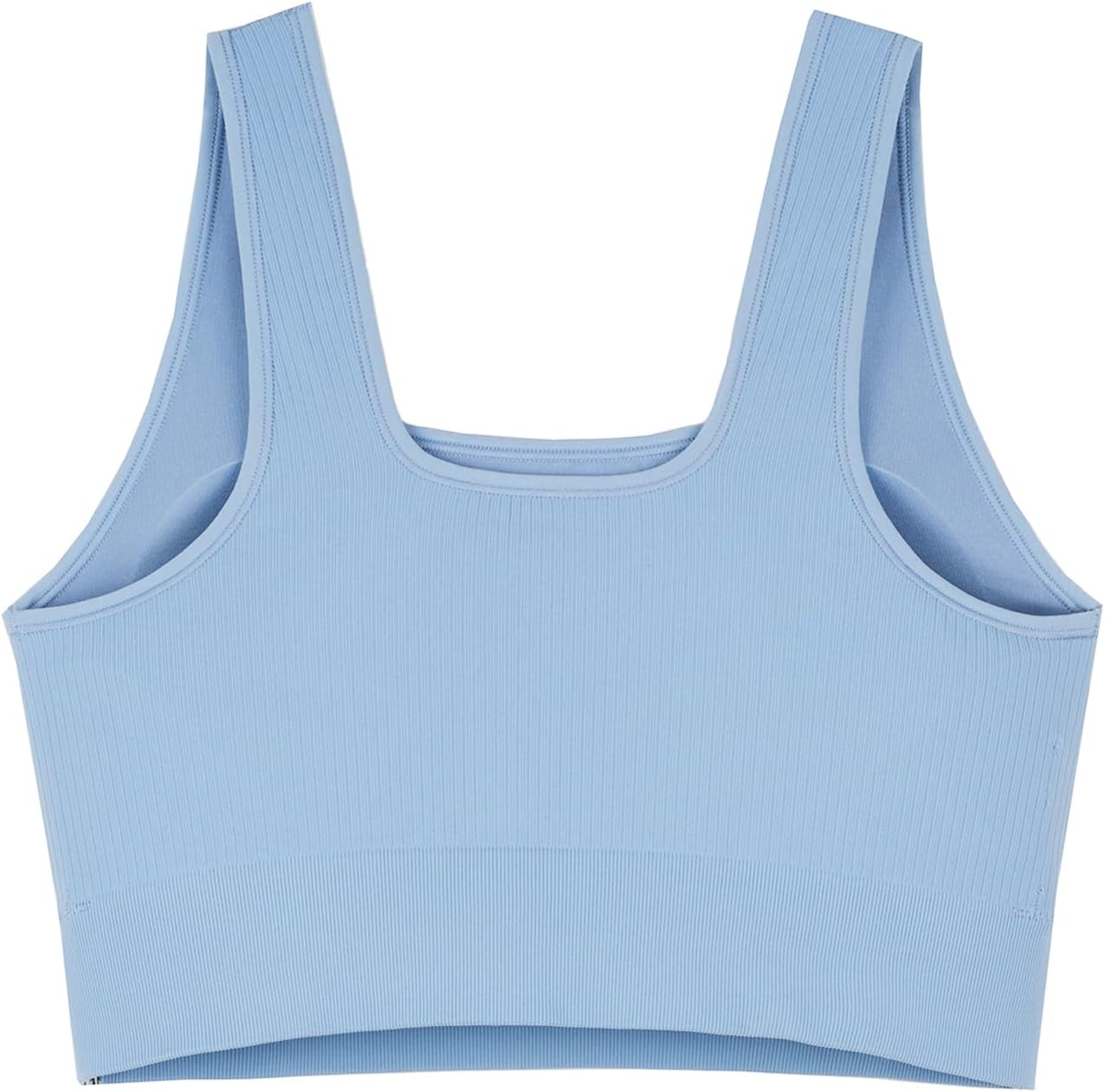 Floatley Seamlessly Square Neck Longline Easy Pullover Medium Impact Sports Bra Comfort Wirefree with Embedded Pads for Women - Image 8