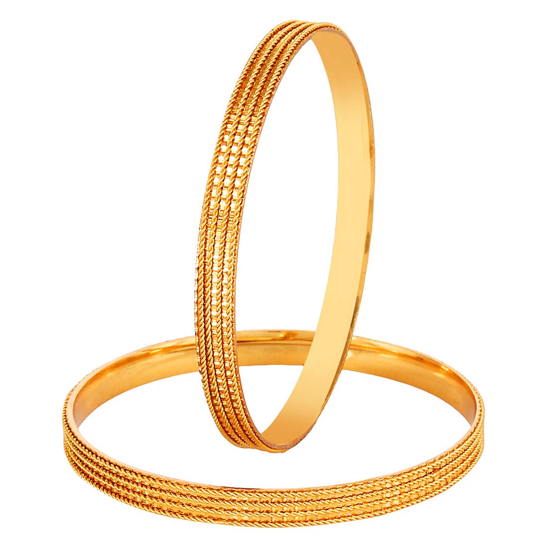Gold Plated Bangles for Women (2.8)
