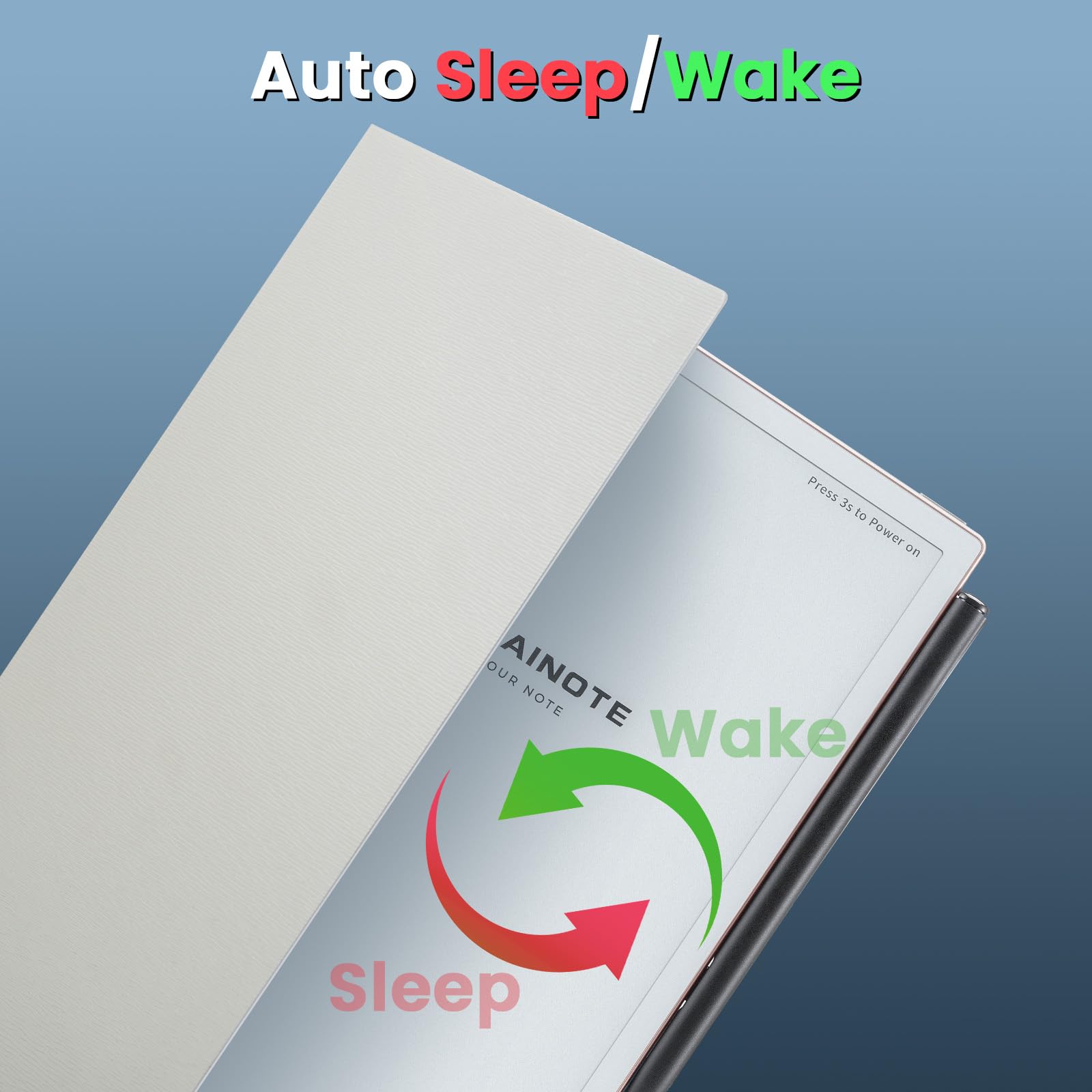iFLYTEK AINOTE 2-T5 - Custodia per appunti da 10,65", in pelle PU di alta qualità, sottile e leggera, custodia resistente con portapenne, impermeabile e antipolvere, grigio