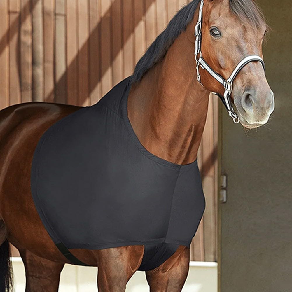 Protezione Anti-Sfregamento Per Cavallo | Gilet Elasticizzato Petto E Spalle | Morbido Spandex Traspirante | Taglia Unica 70x60 Cm