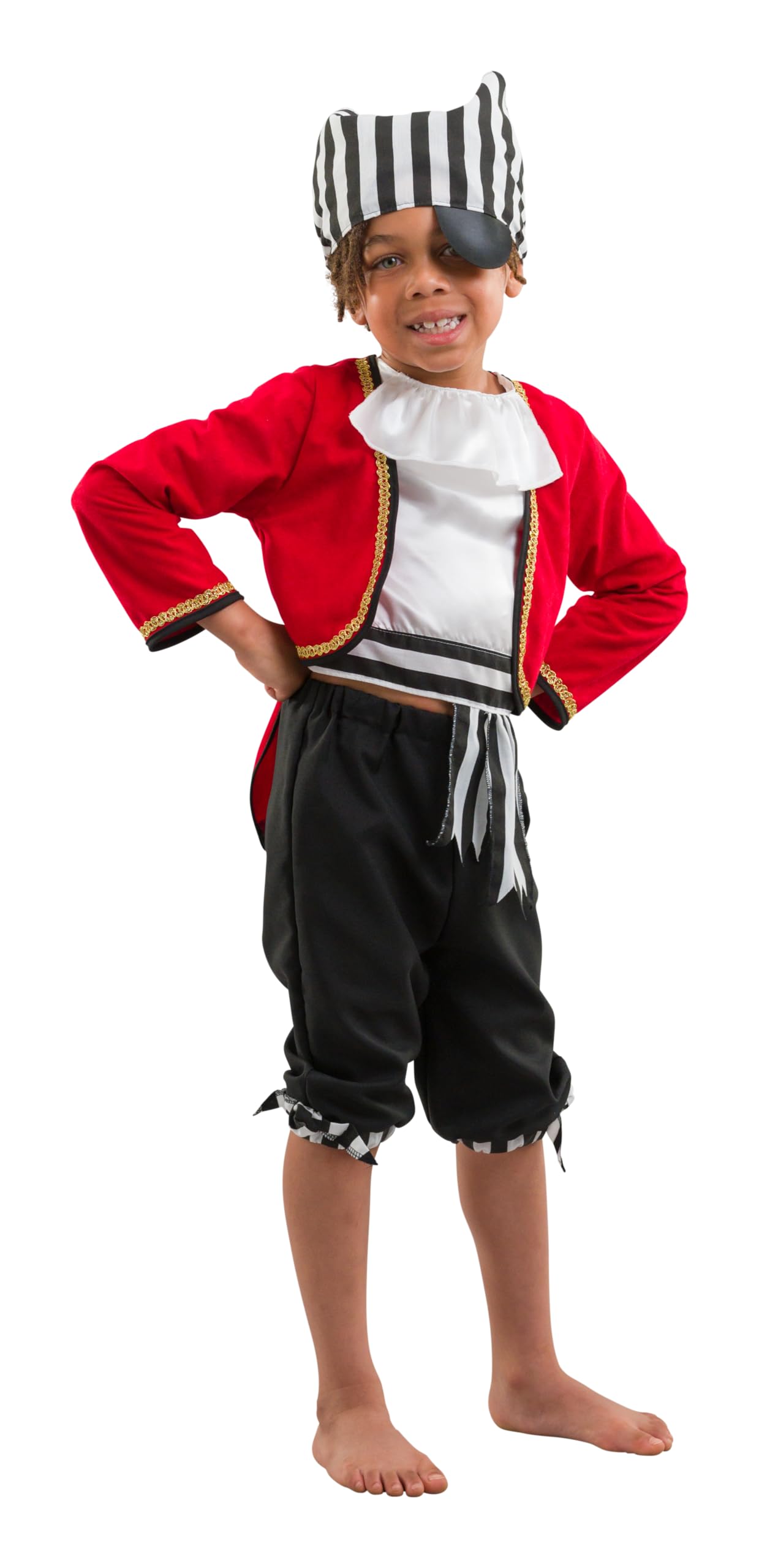 PRETEND TO BEE Deluxe Pirate Boy Fancy Dress Costume for Kids, Multicoloured, 2-3 Years