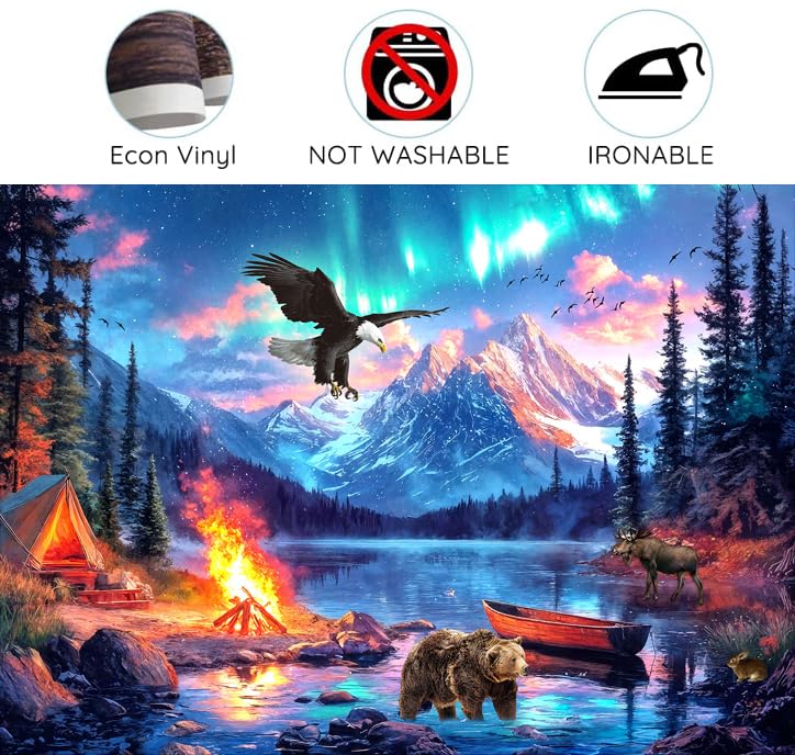 Fondo fotográfico azul 7x5ft para camping y aventura miniatura 6