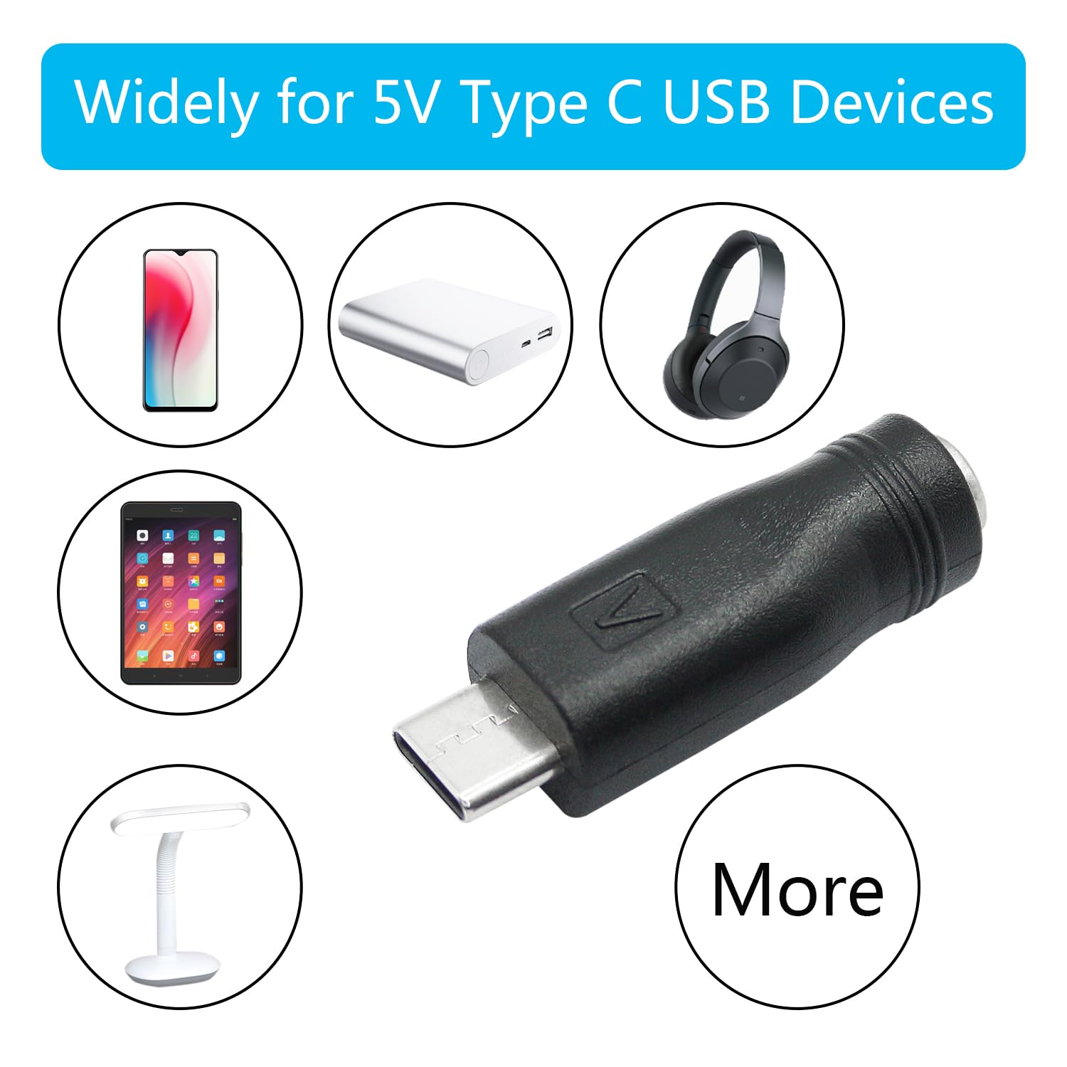 Amazon.co.jp: DC 5.5mm x 2.1mm - USB Cアダプター、DC - USBコネクタ
