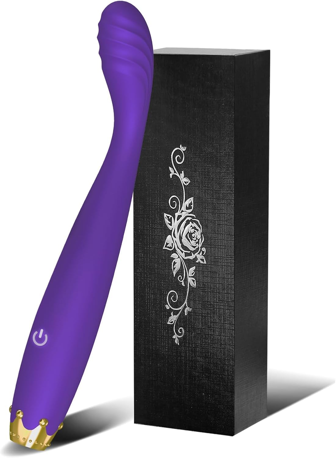 Alovegarden Crown G-Spot Clitoral Vibrator for Women - Soft Flexible Clitoral Stimulator with 10 Powerful Vibration Modes Suitable