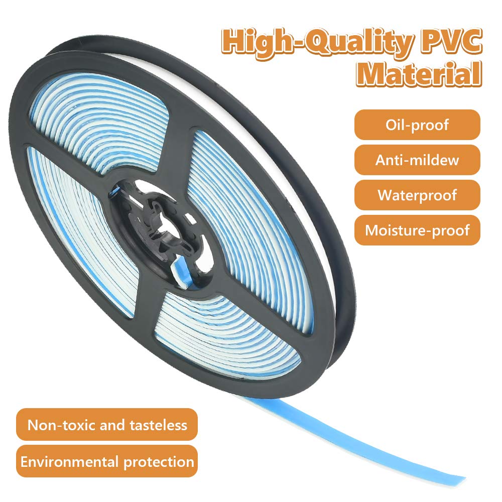 Nastro Adesivo Per Piastrelle - 8mm X 6m, Bianco, Antimuffa Per Bagno E Cucina - Foto 8