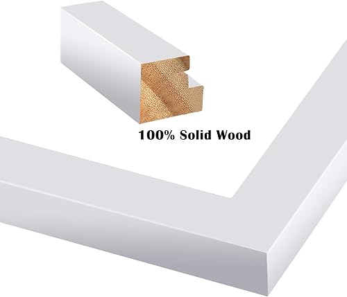 Miniatura 7 de Egofine Juego de 2 portarretratos de madera natural de 12 x 16 pulgadas, marcos de madera maciza con frente de plexiglás, pantalla de 9 x 12 o 11 x