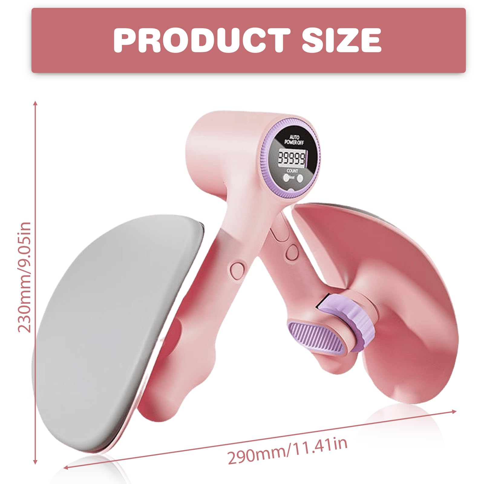 Allenatore per cosce: Trainer per il pavimento pelvico per donna, allenatore per le gambe, pressa per glutei e gambe con funzione di conteggio, attrezzo per l'allenamento delle gambe per la