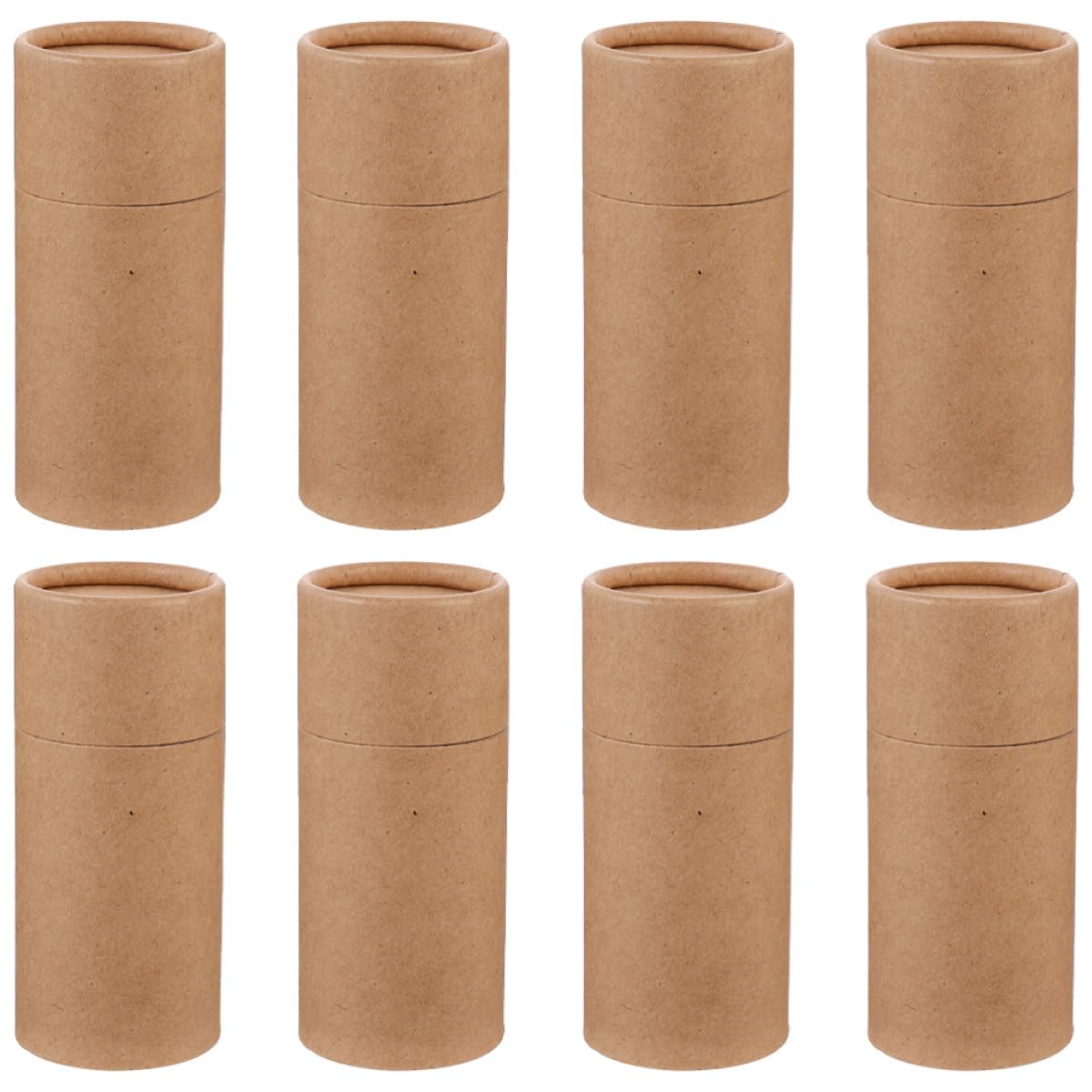 Mikikit Cajas Cilíndricas Fáciles de Transportar de Papel Kraft 8 Unidades y Convenientes para Almacenamiento para Botellas de Aceite Esencial y Té