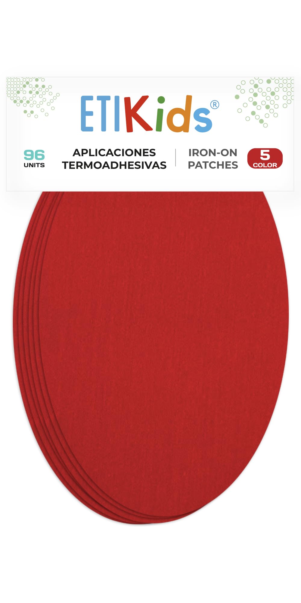 96 Red Iron-On Fabric Repair Patches – Knee & Elbow Patches for Clothes, Trousers, Jackets, Sweaters & Shirts, 16 x 10 cm