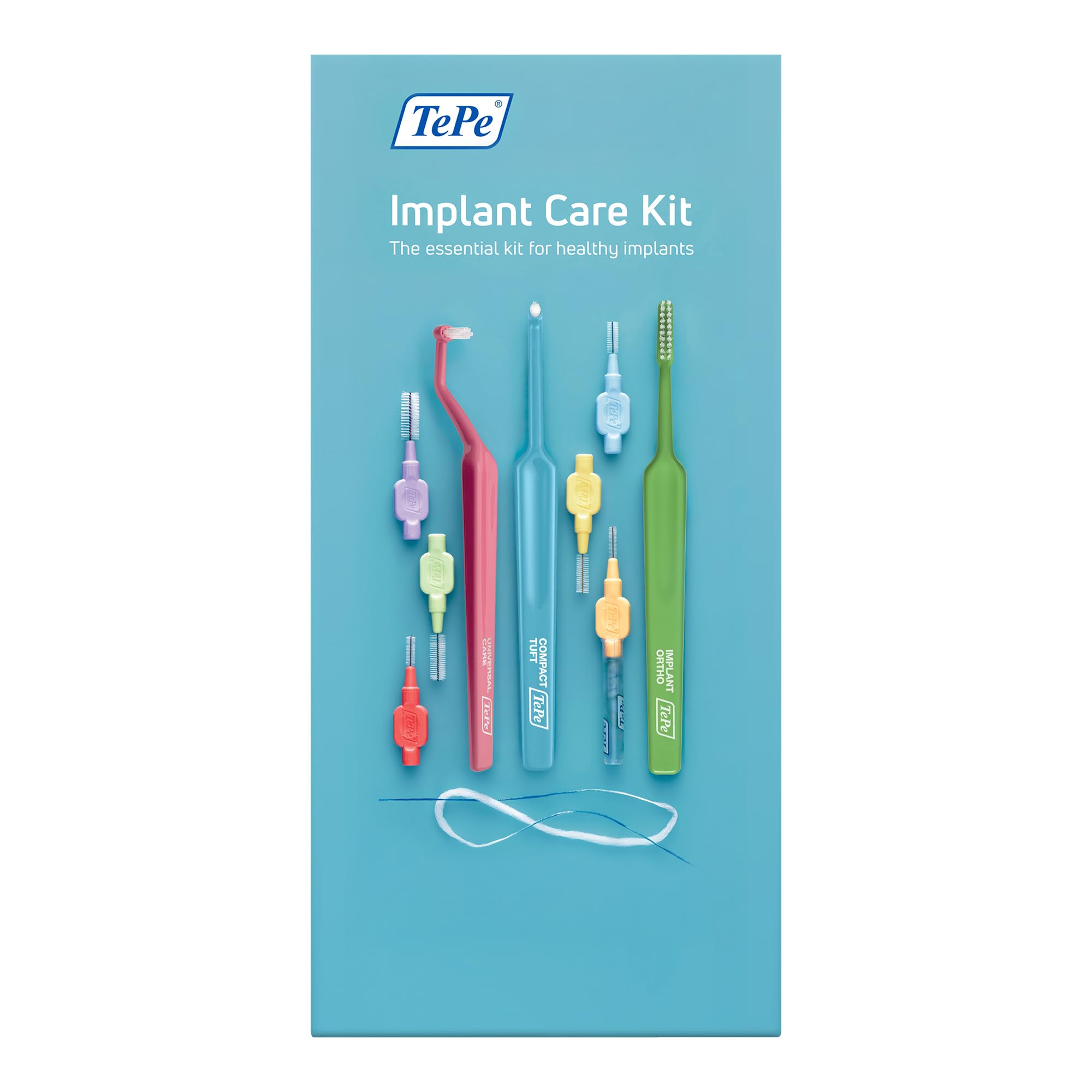 TePe Implant Kit, 12pcs Oral Care Kit for Implant Care