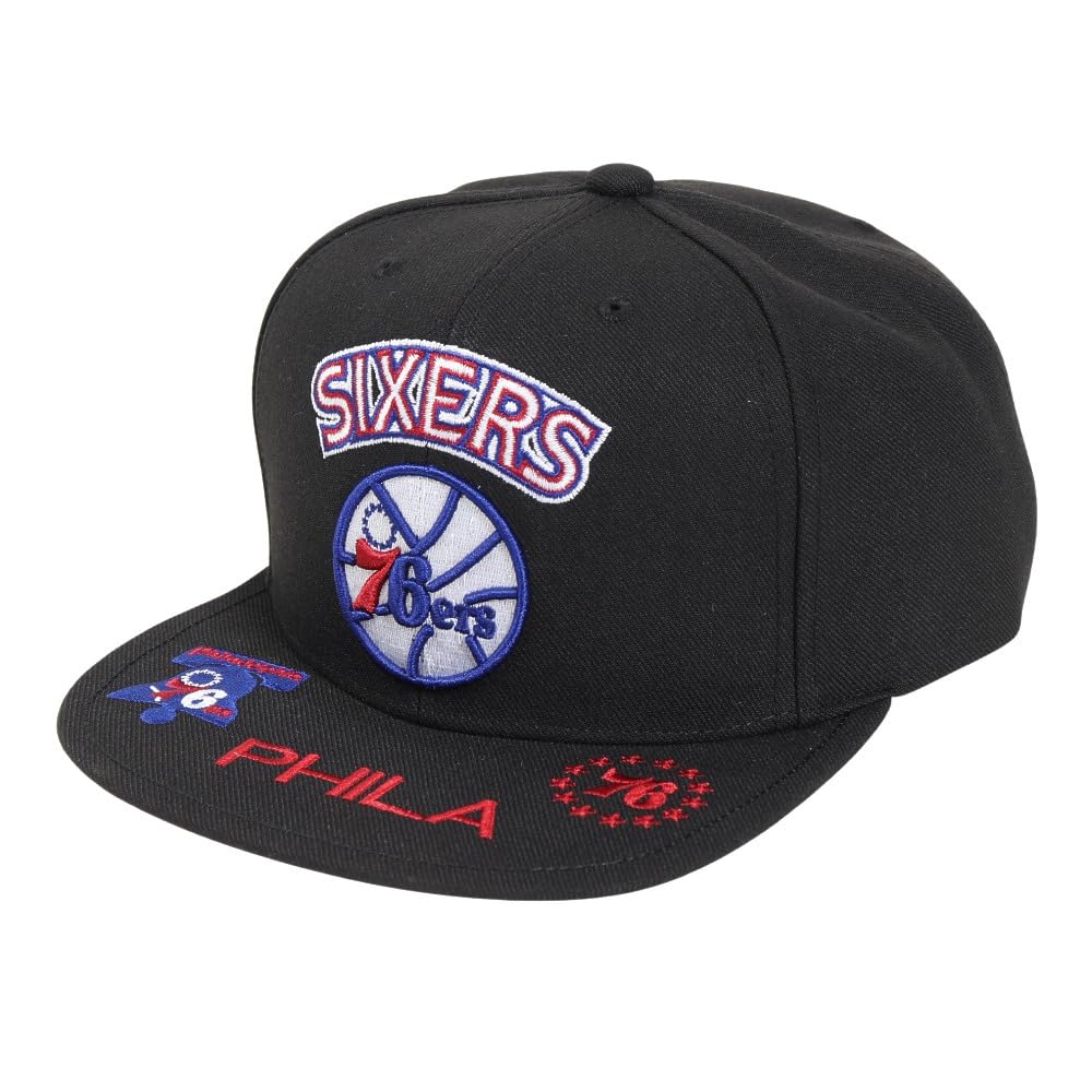 Mitchell & Ness Philadelphia 76ers Front Loaded Original Fit Snapback NBA Cap Black