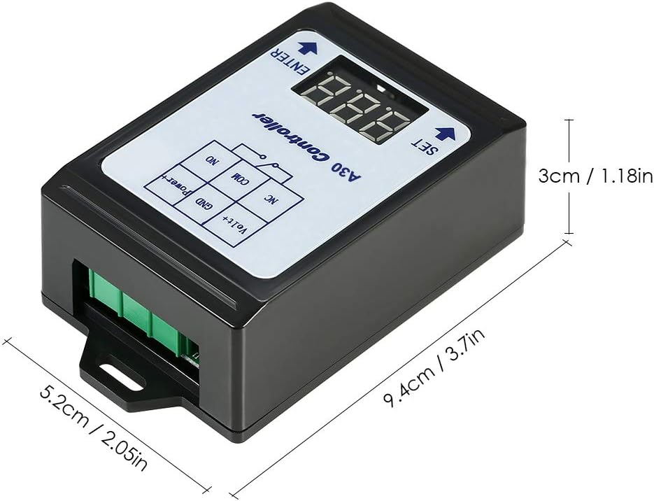 Voltage Detection Monitor, DC 6V to 80V Voltage Detection Charging Discharge Monitor Relay Switch Controller with Case, Delay Relay Module