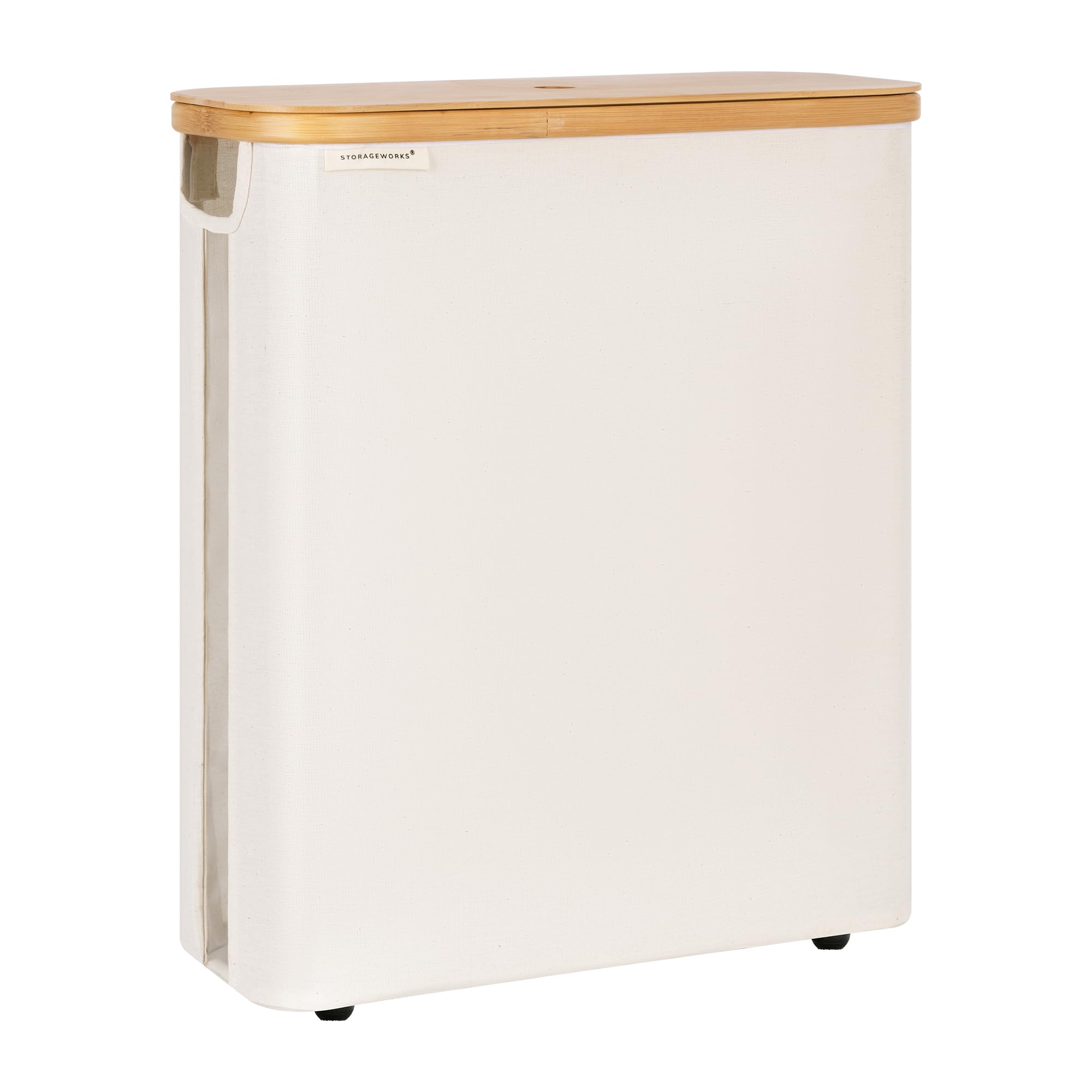 storageworks extra large toilet paper storage with bamboo lid, toilet paper holder basket for up to 15 mega or 20 regular size rolls, paper storage baskets for bathroom, beige, 1 pack