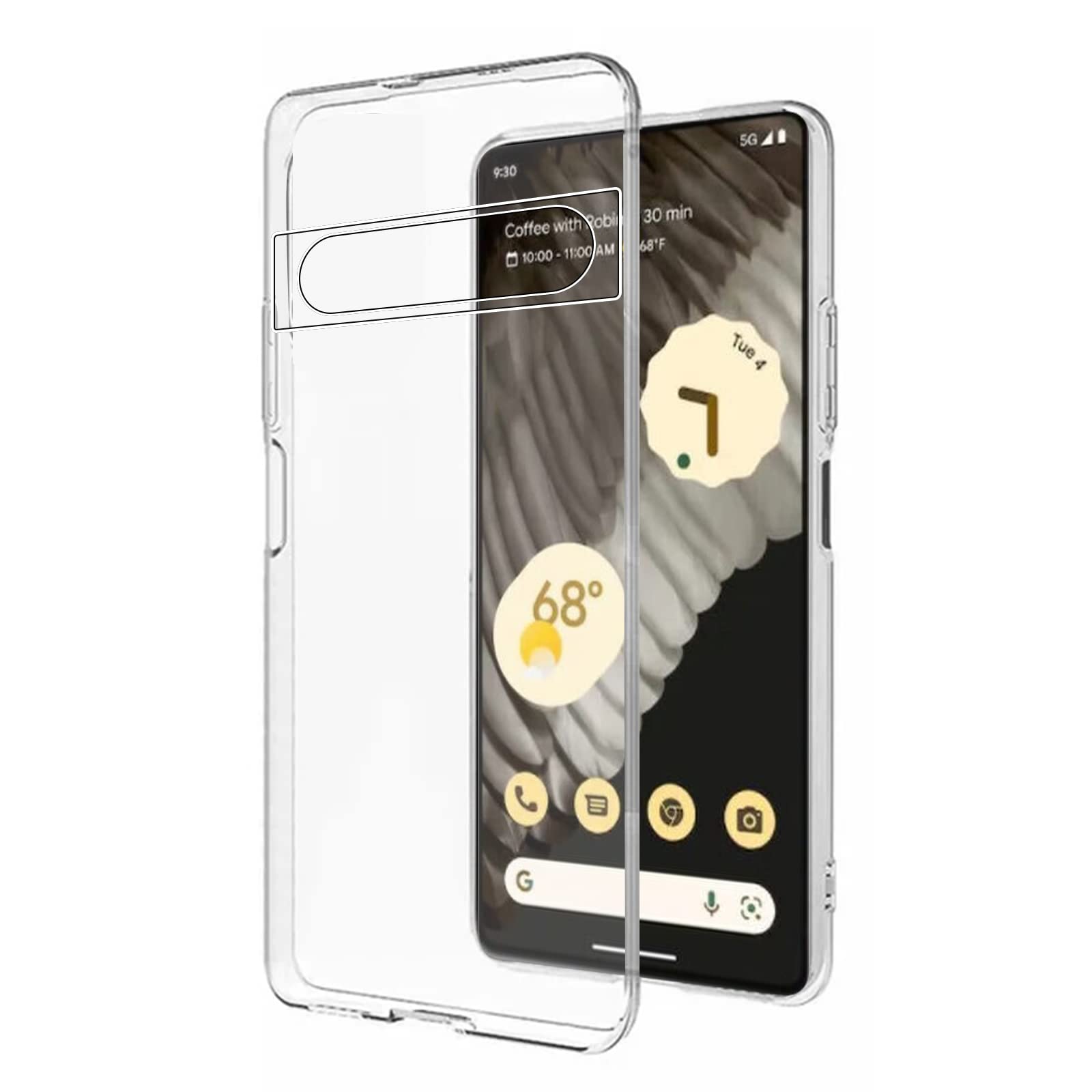 JAYM - Guscio morbido trasparente per Google Pixel 8 5G - Flessibile e resistente - Trattamento anti-ingiallimento - Anti-bolle - Jaym