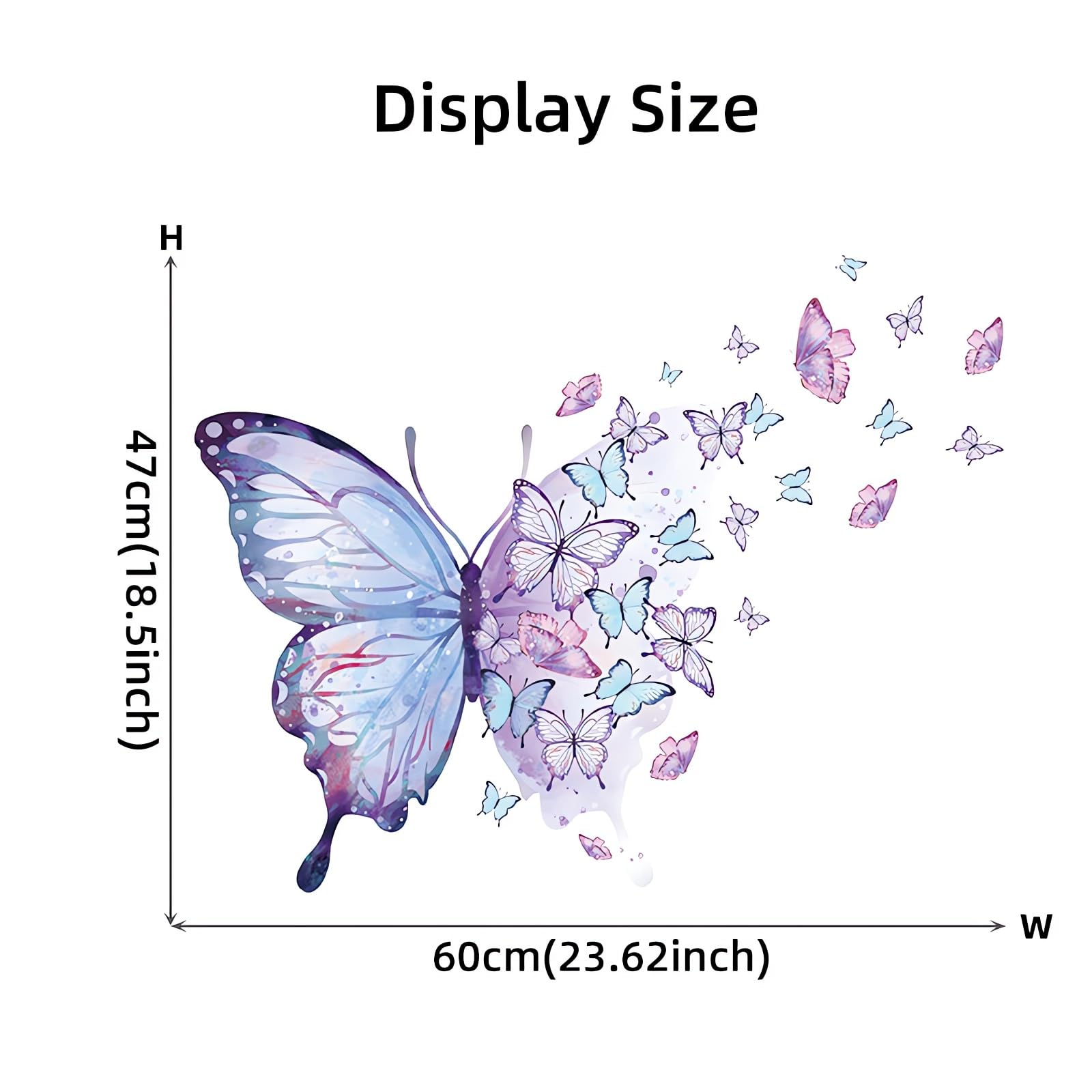 104PCS 3D Butterfly Wall Decals - Removable Wall Stickers For Home Decor