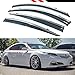 Cuztom Tuning JDM VIP Style Smoke Tinted Window Visor Rain Guard W/Clips & Chrome Trim for 2009-2014 Acura TL Sedan