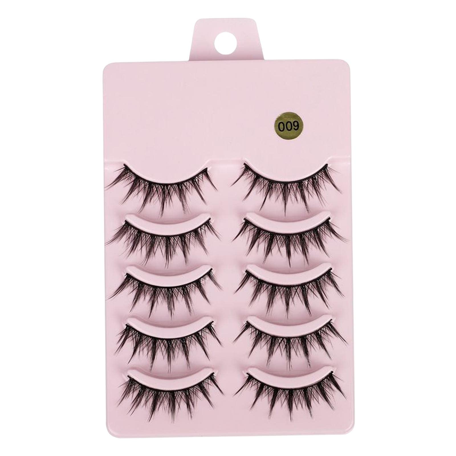 CLUB BOLLYWOOD® Natural False Eyelashes D curliness Cross 10x for Weddings Party Style A | Makeup | Eyes-picture-49
