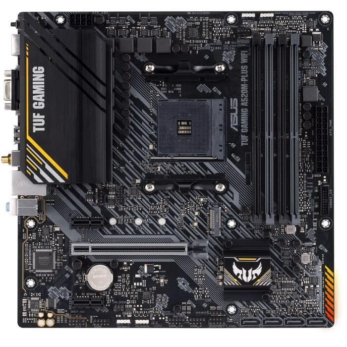 Image of ASUS TUF Gaming A520M-PLUS WiFi - AMD B550 Ryzen AM4, M.2, Wi-Fi 802.11ac, SATA 6Gbps, USB 3.2 Gen 1, SATA 6Gbps and Addressable 2 Gen Aura Connectors