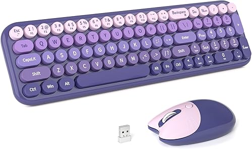 Miniatura 25 de Combo de teclado y mouse inalámbricos MOFII, silencioso, delgado, compacto, USB 2.4G, tamaño completo, teclado y mouse inalámbricos, lindos 110