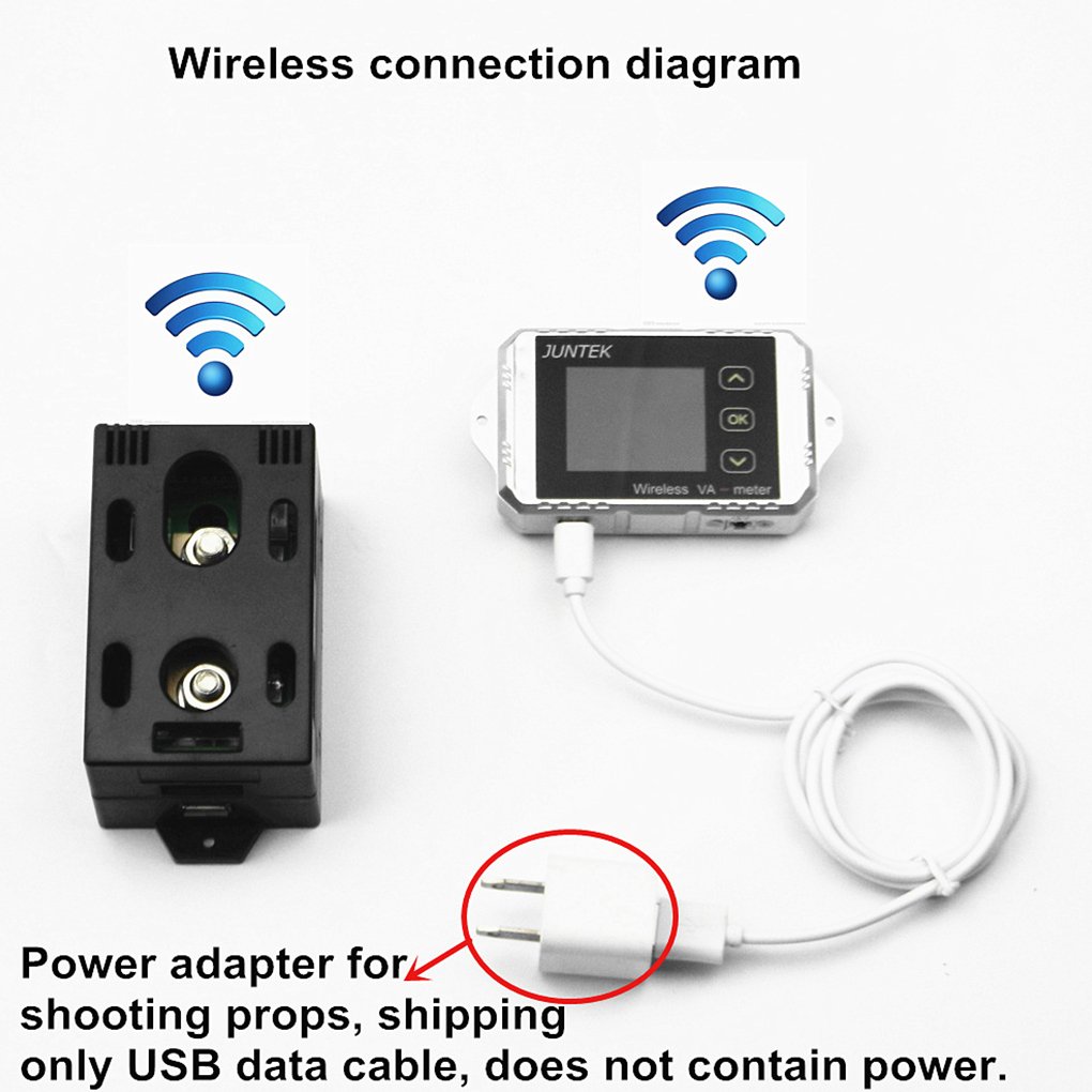 Kabelloser 2,4 G Batterie-Monitor Spannungsmesser Amperemeter DC 100 V 200 A Watt Leistung Kapazität LCD Digital Tester