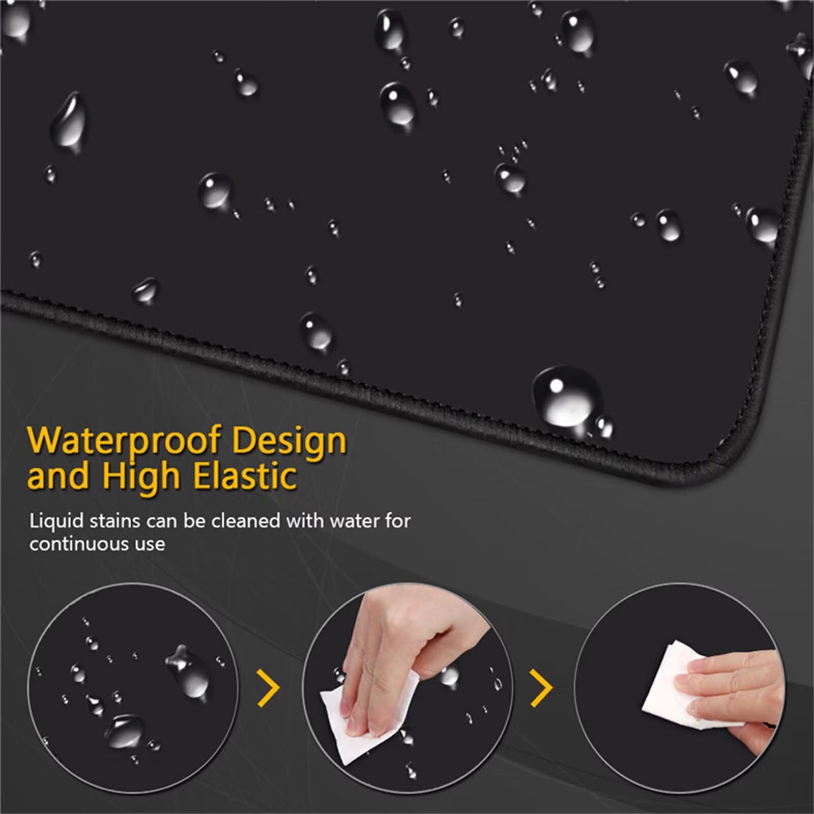Alfombrilla de ratón para Juegos 1200x600x2mm,Mousepad XXL,Alfombrilla de ratón Antideslizante e Impermeable con Bordes cosidos para Juegos, Oficina y hogar - Color Rayado