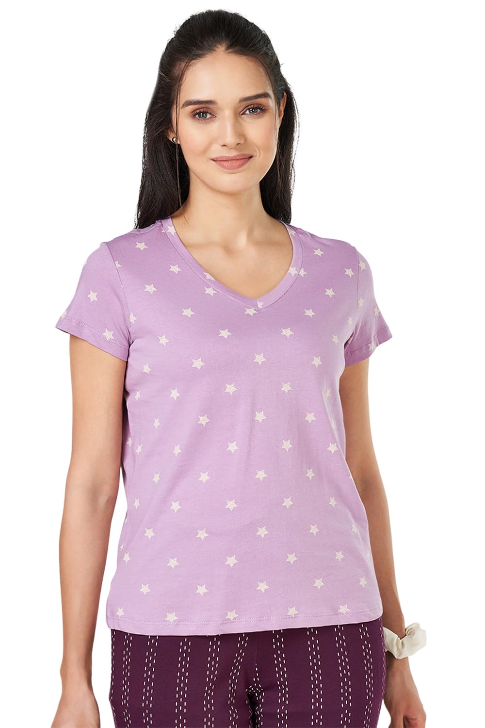 dreamz by pantaloons Women's Stars Relaxed Fit Sleepwear Top-picture-32