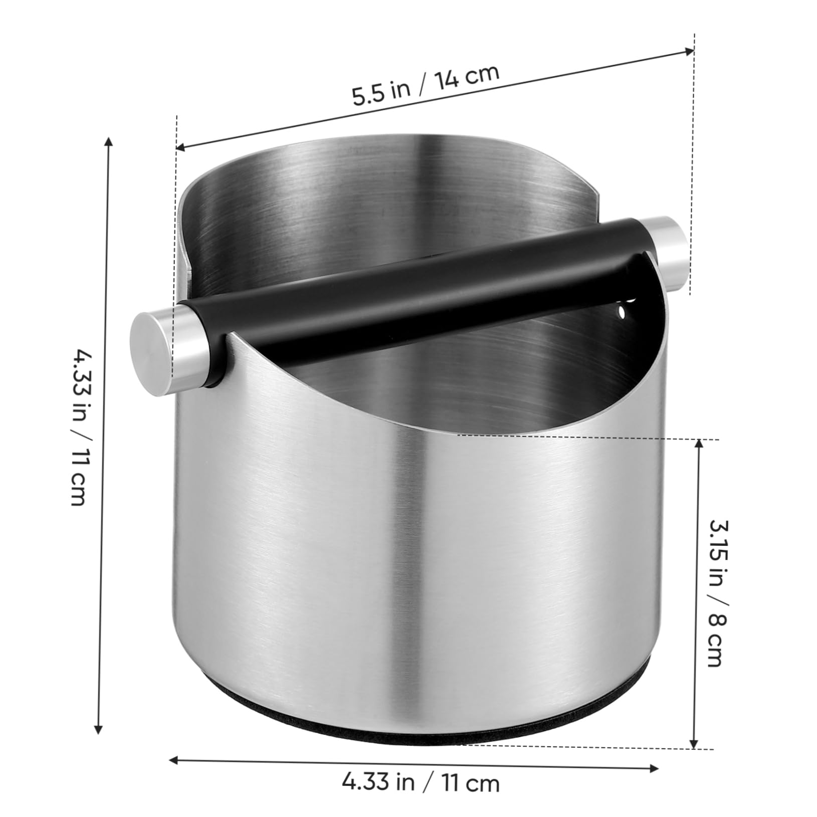 Genérico 1 Pc Cubo De Café Molido Frasco Cafetera De Goteo Filtro Para Maquina De Cafe Vertedero Cubo De Almacenamiento De Residuos De Té Líquido Contenedor De Café Molido Acero Inoxidable