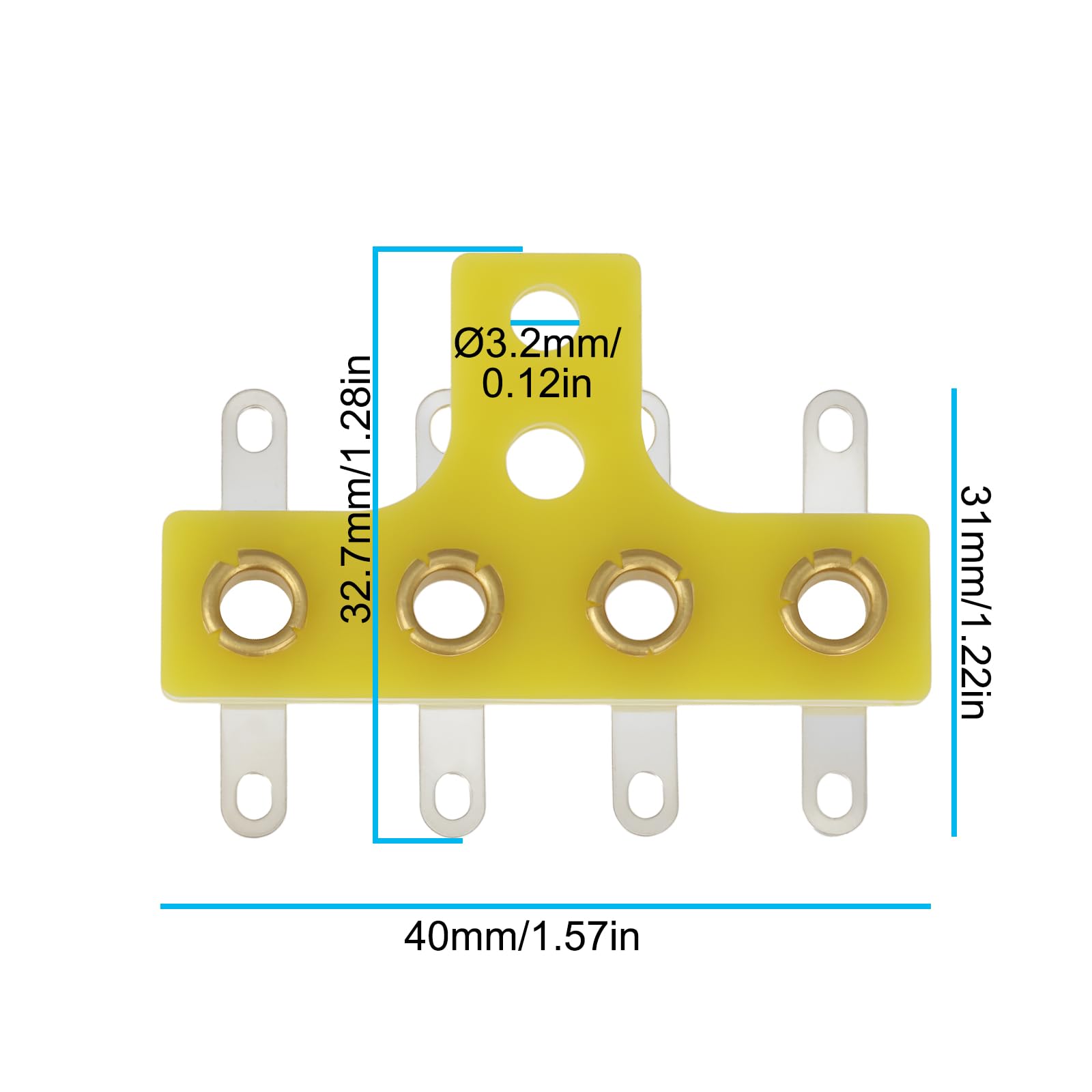 The Lord of the Tools 4pcs 4-way Solder Tag Strip for Electronic DIY Project 40 x 32.7mm - Image 4