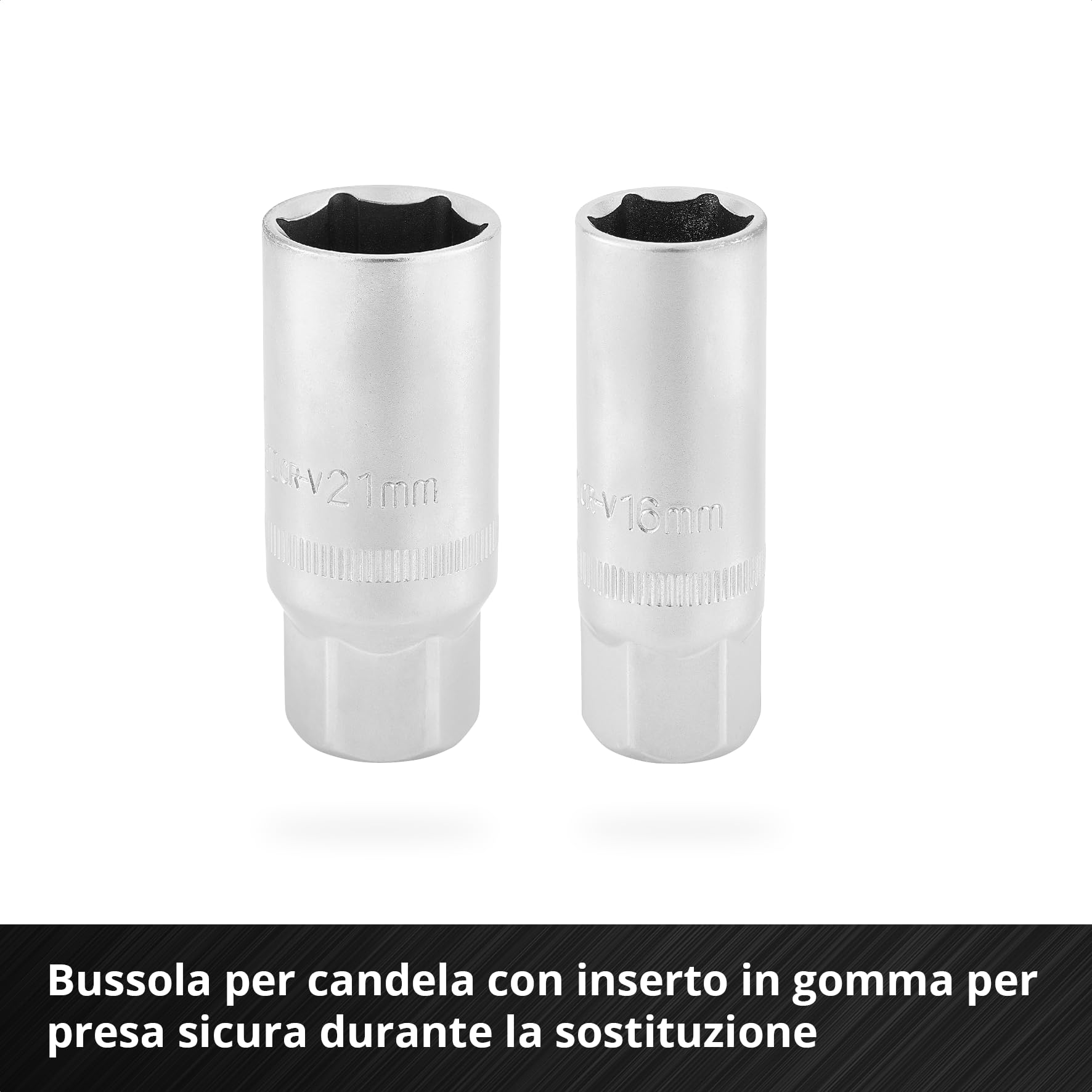 Einhell E-Case inserto portautensili 60 pezzi set di bussole e cricchetto | Cricchetti | bussole per candele | bussole | prolunghe per bussole | giunti cardanici | sistema E-Case