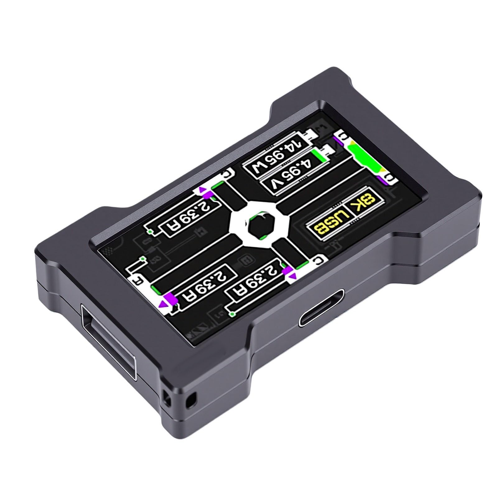 USB C Gaming Hub con Display Visivo, Funzionalità Migliorata (BLACK)