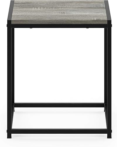 Miniatura 6 de Furinno Camnus Modern Living - Mesa auxiliar, roble francés gris, 15.75 x 15.75 x 17.83pulgadas