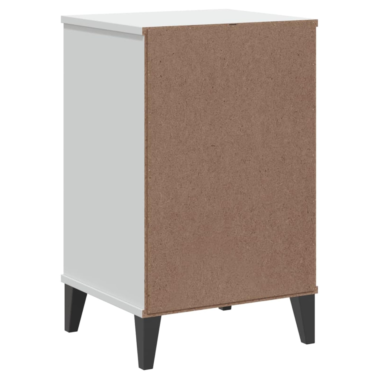 Nachttisch VIKEN Weiß 40x35x65 cm Holzwerkstoff | Stabil & feuchtigkeitsbeständig, 1 Schublade + 1 Türfach, einfache Reinigung mit feuchtem Tuch
