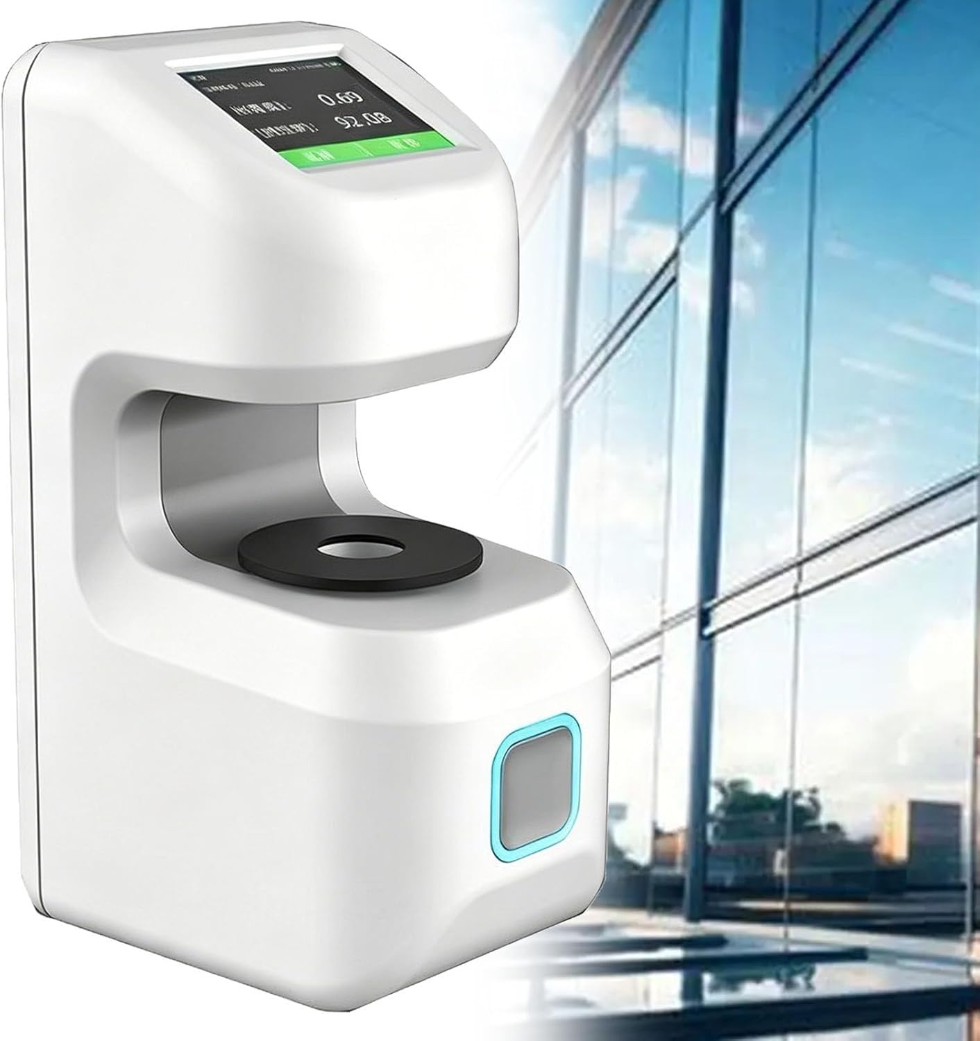 Misuratore di foschia, tester di trasmissione della luce per pellicole in vetro e plastica, fino a 40 mm di spessore, funzione di autocontrollo integrata che riduce al minimo le esigenze di