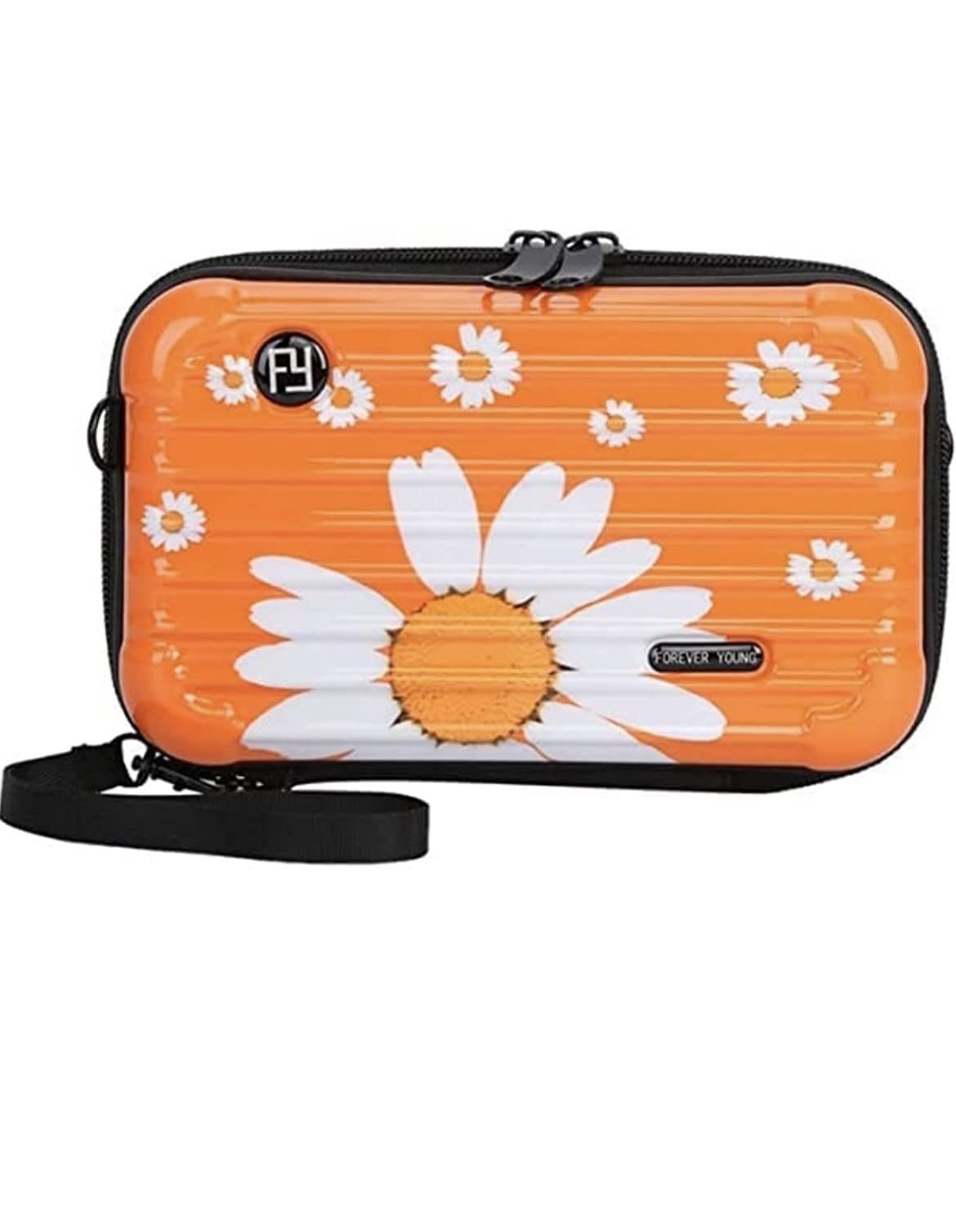 Forever Young Cross-Body Sling Box Bag for Girls and Womens | Mini Suitcase Convertible into Cosmetic Sling Bag |