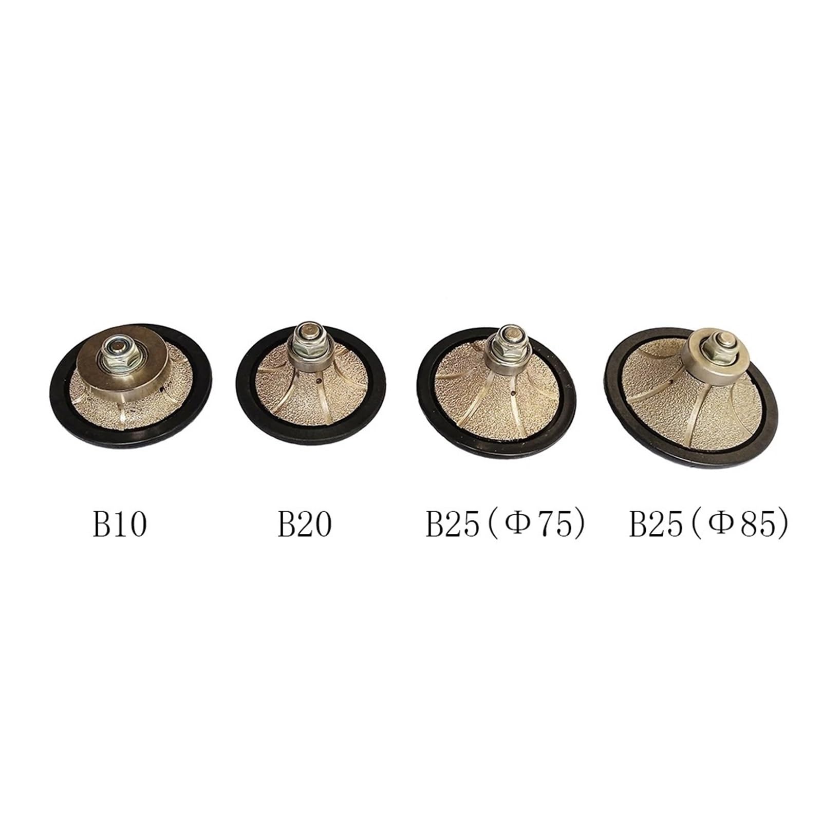 Fresa a Profilo Manuale con Filettatura M14, Ruota brasata sotto Vuoto B10B20E10F20L25 for la molatura di Granito e Marmo(D85 L25)