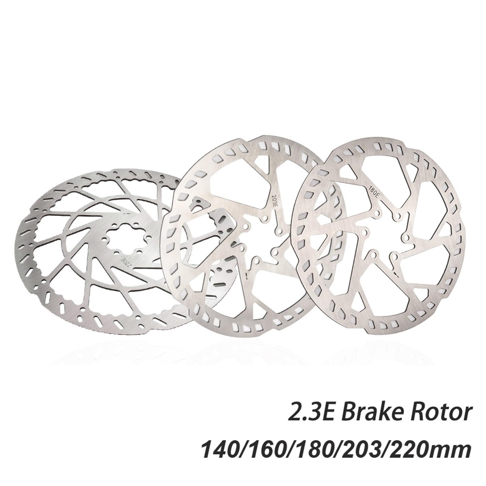 Disques de Frein Avant Disque de frein à disque de 2,3 mm d'épaisseur pour VTT, vélo électrique, moto, 140/160/180 mm, 203 mm, 220 mm, 6 boulons(1pcs 180mm)