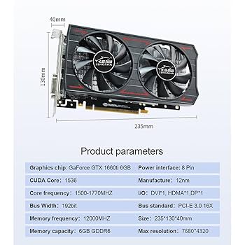 Amazon | ゲームグラフィックス GeForce GTX 1660 Tiチタン G