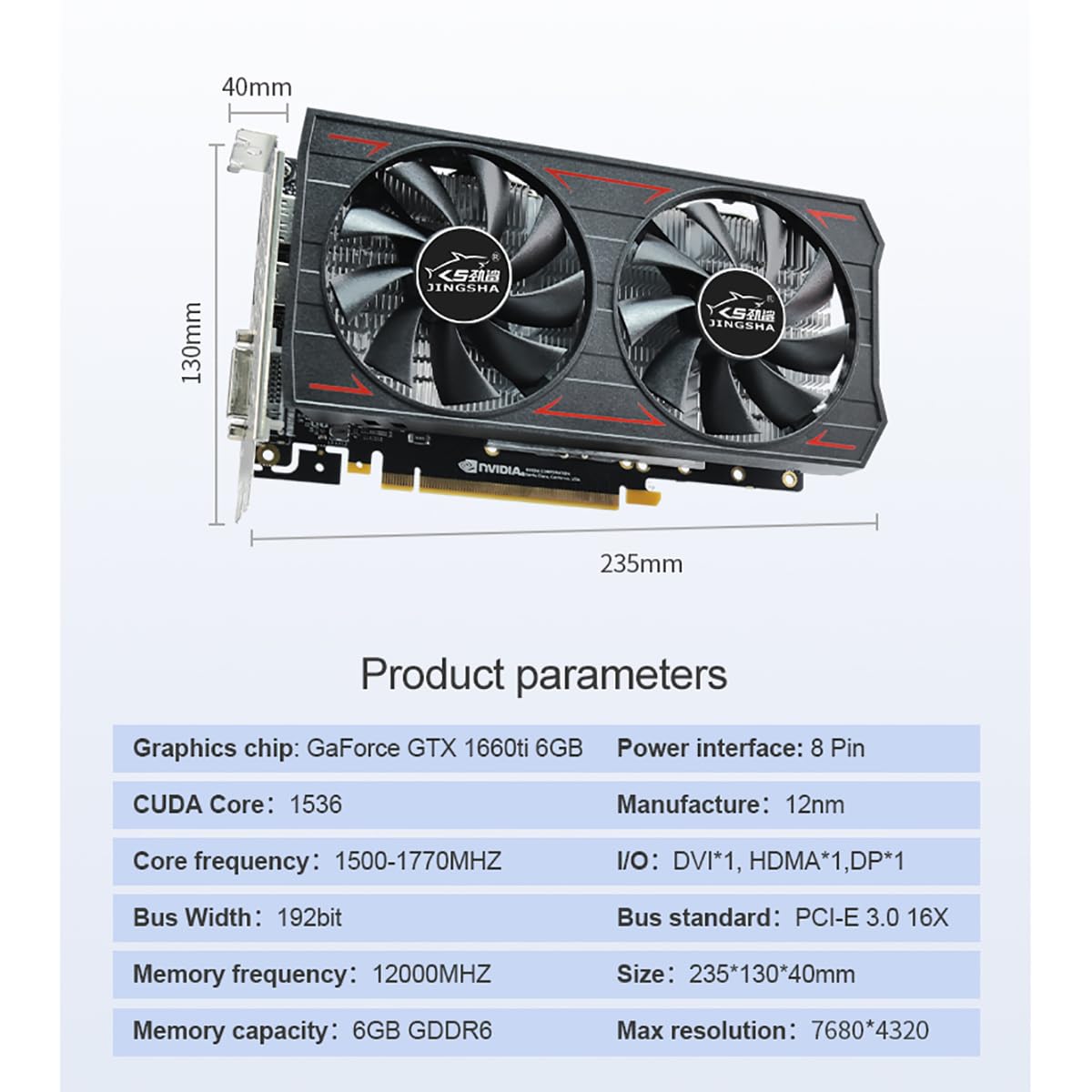 Amazon | ゲームグラフィックス GeForce GTX 1660 Tiチタン G
