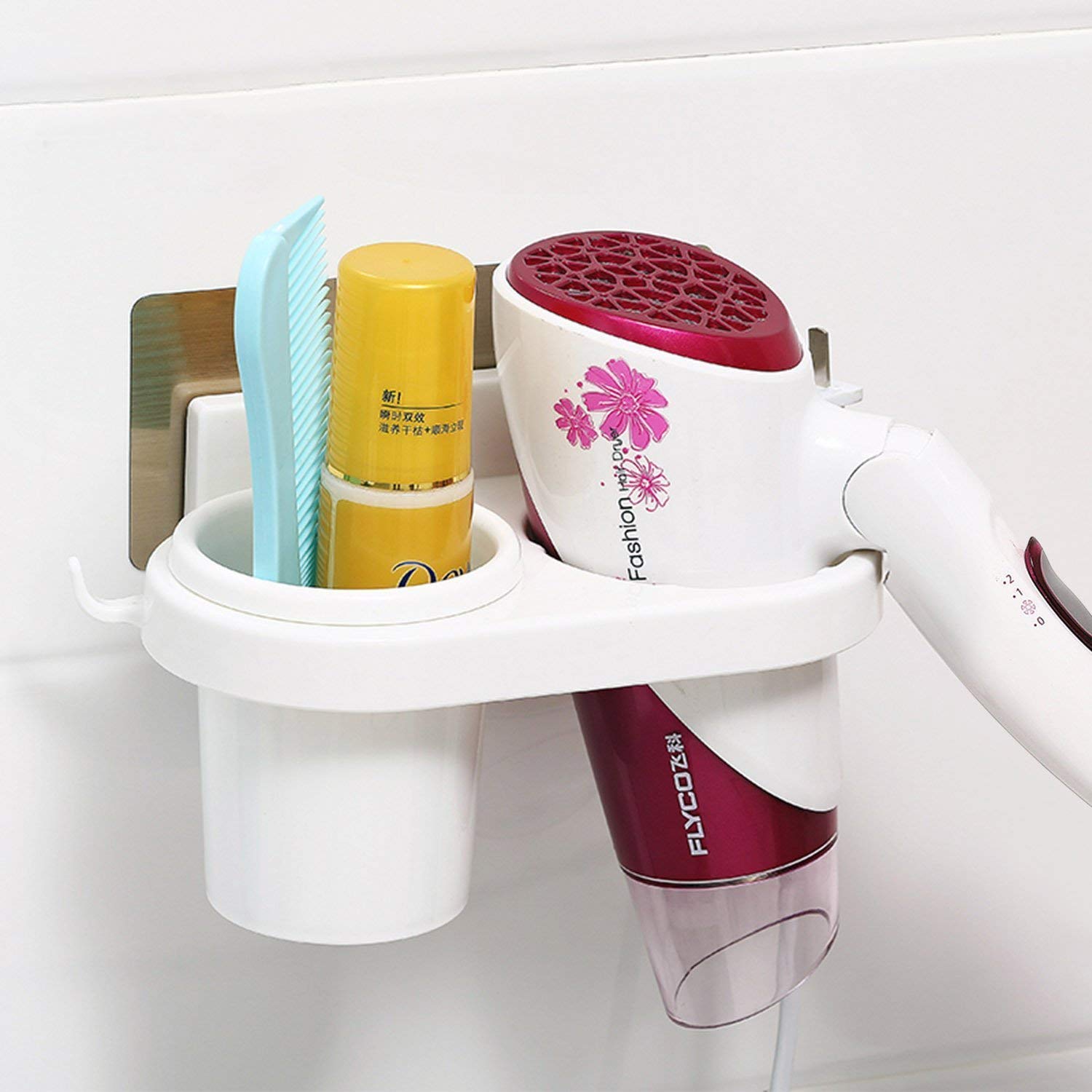 HOKIPO® Magic Sticker Series Self-Adhesive Hair Dryer Holder-image-24