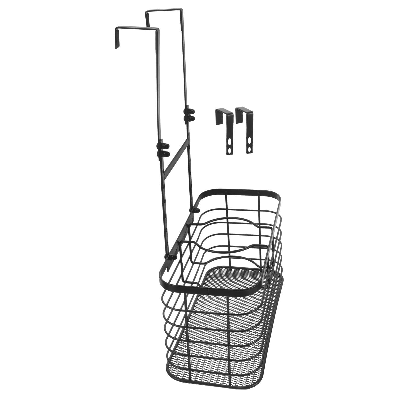 Gadpiparty Soporte para Secador de Pelo, Portaherramientas Cabello Ajustable, Hierro, Negro, Montaje sin Perforar, Organizador de Baño para Secador de Pelo