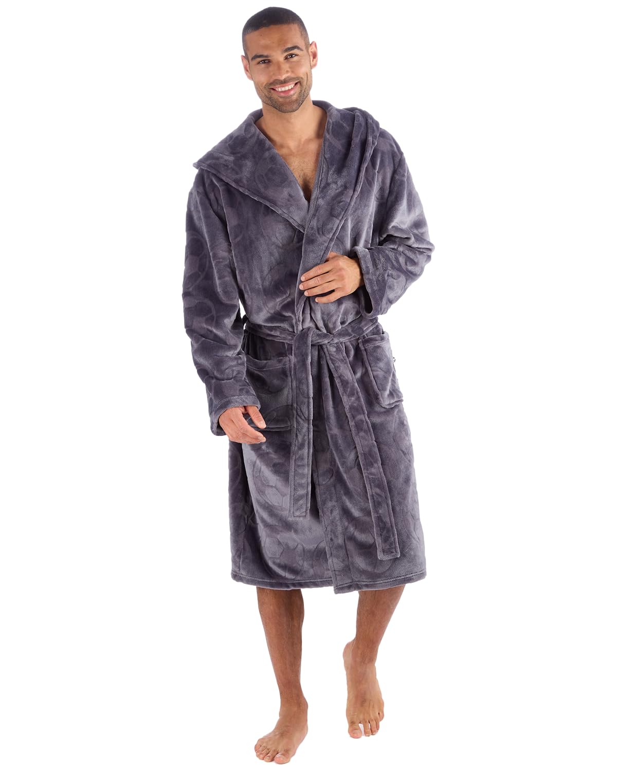 Undercover Men's Grey Football Embossed Football Dressing Gown 31B2240 Grey Large