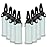 Volhoply Insulated Water Bottles Bulk 8 Pack, 40 oz Stainless Steel Sports Bottle with Paracord Handle Spout Lid, Double Walled Vacuum Metal Travel Cups with Wide Mouth for Adults Hiking(Fog,8 Set)
