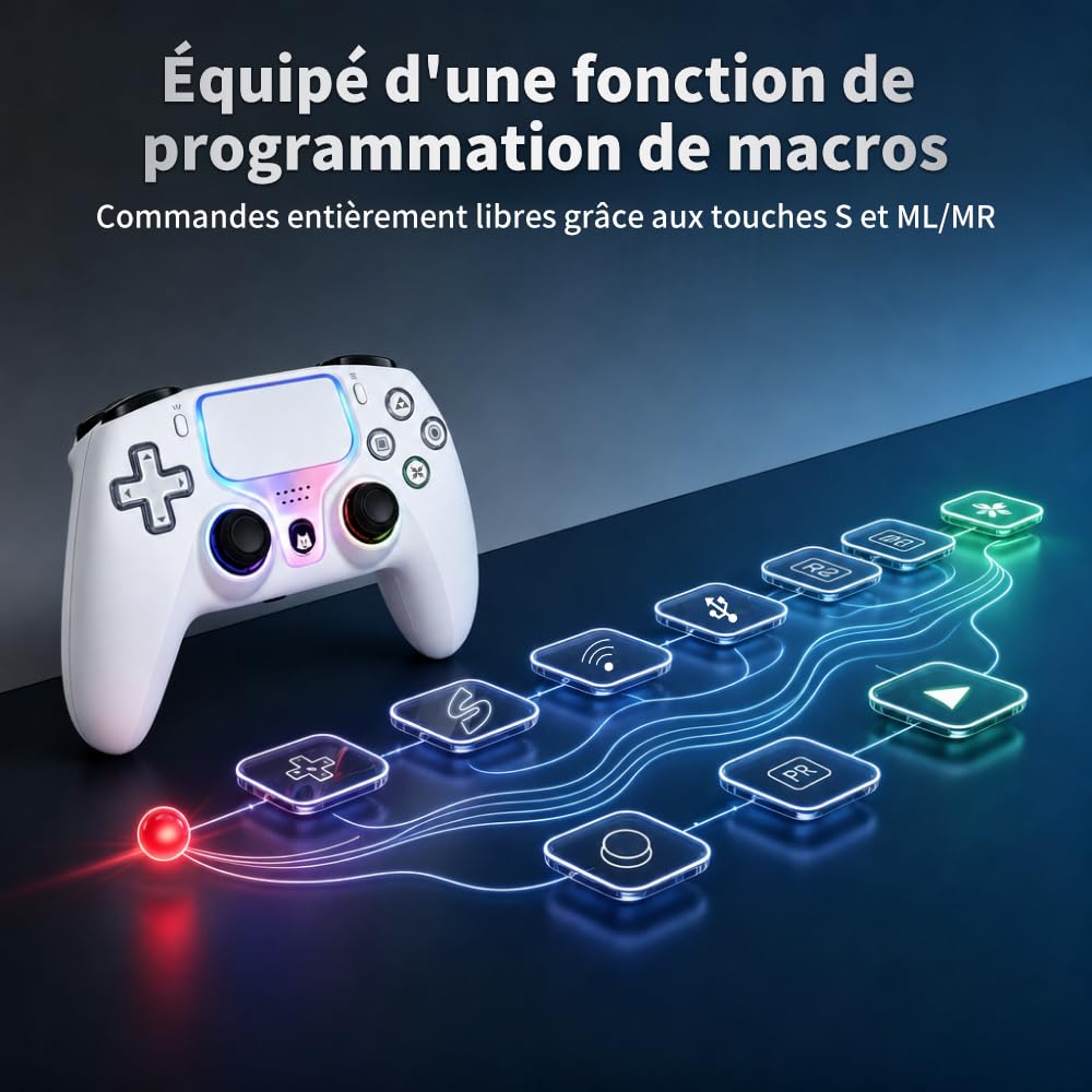 NBCP Controller wireless compatibile con PlayStation 5 / PS5 Pro/Slim/PC