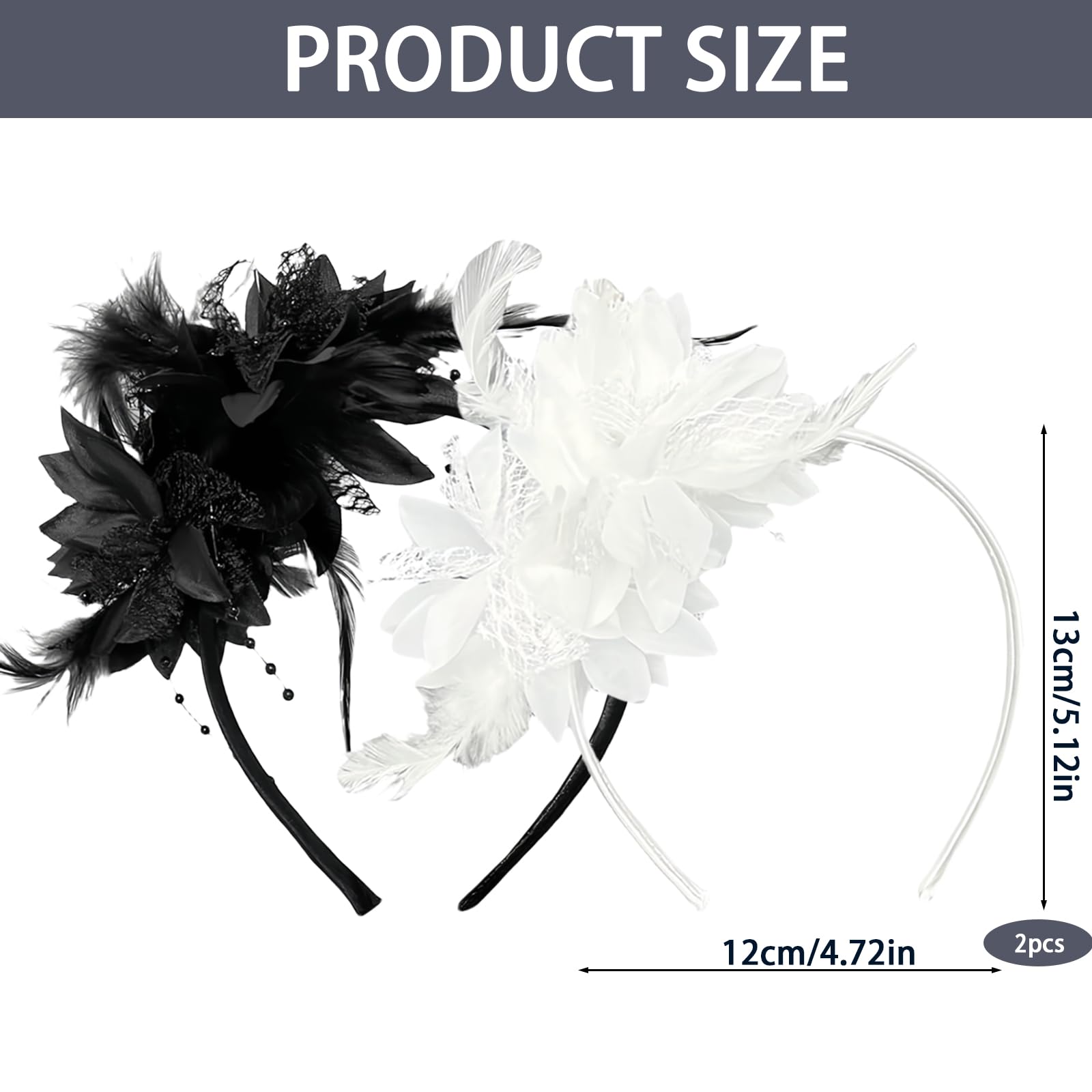 ChAusa 2-Piece Feather Headbands - Image 2